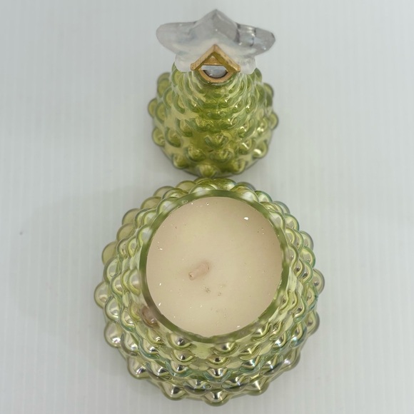 NEW Anthropologie Tree Gold Glass Candle “A” Monogram Balsam Cedarwood 8” - Picture 5 of 8